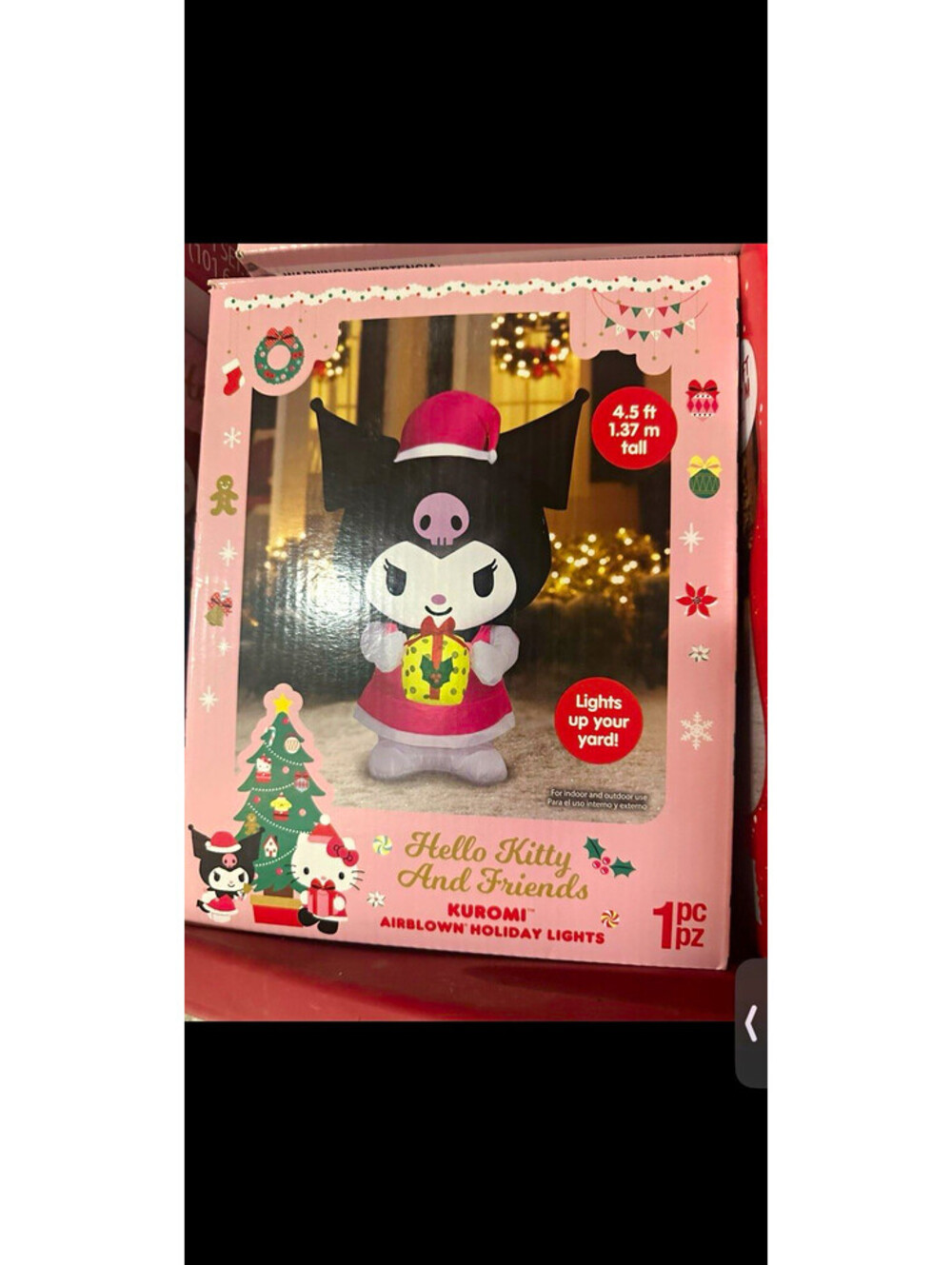 Hello Kitty and Friends Kuromi Airblown Lighted Yard Inflatable Christmas 4.5’